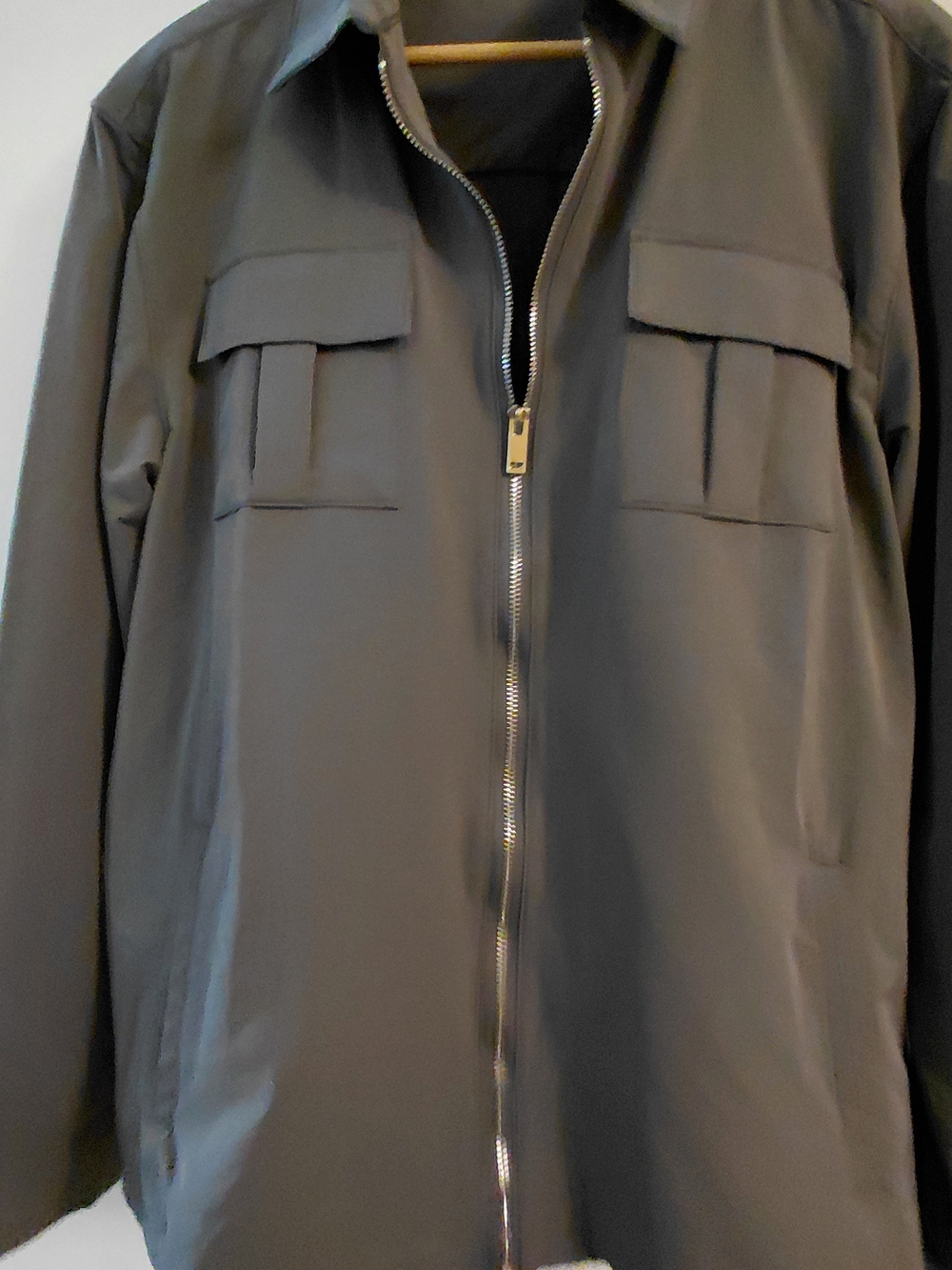 Men's Performance Zip-Front Jacket in Dark Gray